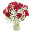 The moment you encounter this Oxford floral bouquet, you're met with a blend of deep emotion and classic sophistication. Layered, velvety red roses-each one plush and vibrant-take centre stage, their petals catching the light in fluid spirals that suggest artistic mastery. These passionate blooms are enveloped by gentle clouds of baby's breath, their white, airy florets softening the ensemble much like morning mist rolling across South Park. The arrangement rests in a simple, sparkling glass vase, letting the green stems show in a way that feels unpretentious, fresh, and intimately local. Gazing at the composition, you can almost sense the florists' attention to detail-a harmony of boldness and tenderness, designed to capture the heart. The soft, lingering fragrance of roses mingles with the delicate perfume of Gypsophila, transporting you to a peaceful garden hidden off the High Street. This bouquet is a fitting gift for anniversaries on Banbury Road, birthdays by the Covered Market, or for sharing a spontaneous moment of beauty with someone cherished in Oxford. Each flower and stem feels deliberately placed, exuding warmth and the kind of thoughtfulness that defines the work of Flowers Oxford.